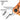 Klein Tools scissors with blade cuts and serrated edges features on a white background