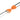 Orange electrical connector blocks with attached black and white wires on a plain white background.
