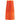 Orange plastic cap with textured surface on a white background