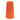 Orange plastic cap with textured surface on a white background