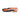 Orange and black folding knife on a white background