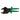 Green and black cable cutter on a white background