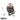 Black Klein Tools open-top tool bag with orange interior and trim, carrying handles, padded shoulder strap and exterior storage pockets. Dimension markings show the bag is 17 inches high and 8.75 inches wide by 8.75 inches deep