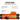 Orange flashlight with battery gauge and charging information on a white background