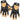 Pair of leather Klein Tools gloves on a white background