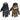 A pair of black and gray work gloves with bright orange accents, shown from both the back and palm sides against a plain white background. The gloves feature the KLEIN TOOLS brand logo.