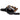 A single black and orange protective glove with a hook-and-loop strap closure, shown against a plain white background.