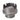 Metal tool or component with threaded design on a white background