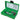 Greenlee 855 Quick Change Carbide Hole Cutter Kit in a green plastic case, shown open on a white background.