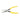 Pair of pliers with yellow handles on a white background