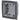 Gray electrical junction box with textured surface on a white background