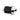 Heavy-duty electrical plug with black ribbed housing and white insulated body, side view.