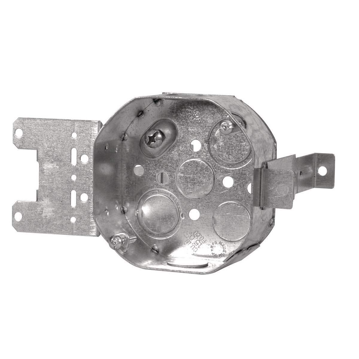 Threaded Hub Octagon Box HUBBELL 54151MSB 4 in. Steel Stud Octagon Box, 1-1/2 in. deep, 15 cu ...