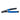 Pair of wire cutters with blue and black handles on a white background