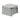 A gray plastic scepter junction box with a hinged lid, shown on a plain white background. JBX664