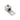 Metal bracket with threaded hole on a white background