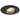 Black recessed ceiling light on a white background