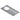 A brushed metal rectangular plate with a circular cutout and two linear slots, shown on a plain white background.
