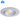 White recessed ceiling light with Wi-Fi symbol on a white background