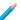 Blue insulated wire with solid copper core on a white background