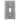 Metallic switch plate with a single toggle switch on a white background